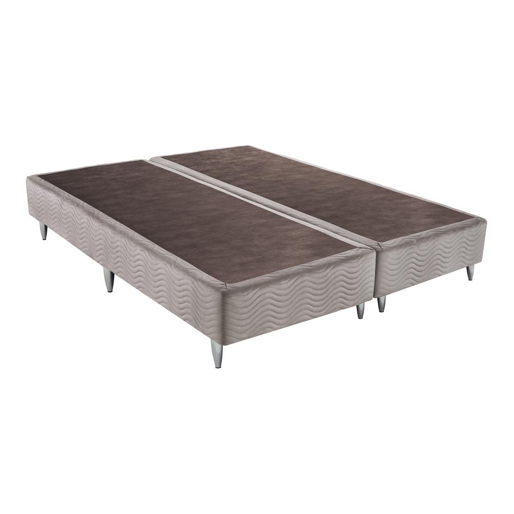 Base Sommier Camurça Bege Queen (158x198x30) - Revestida em Camurça - Ortobom em Oferta na Shopee