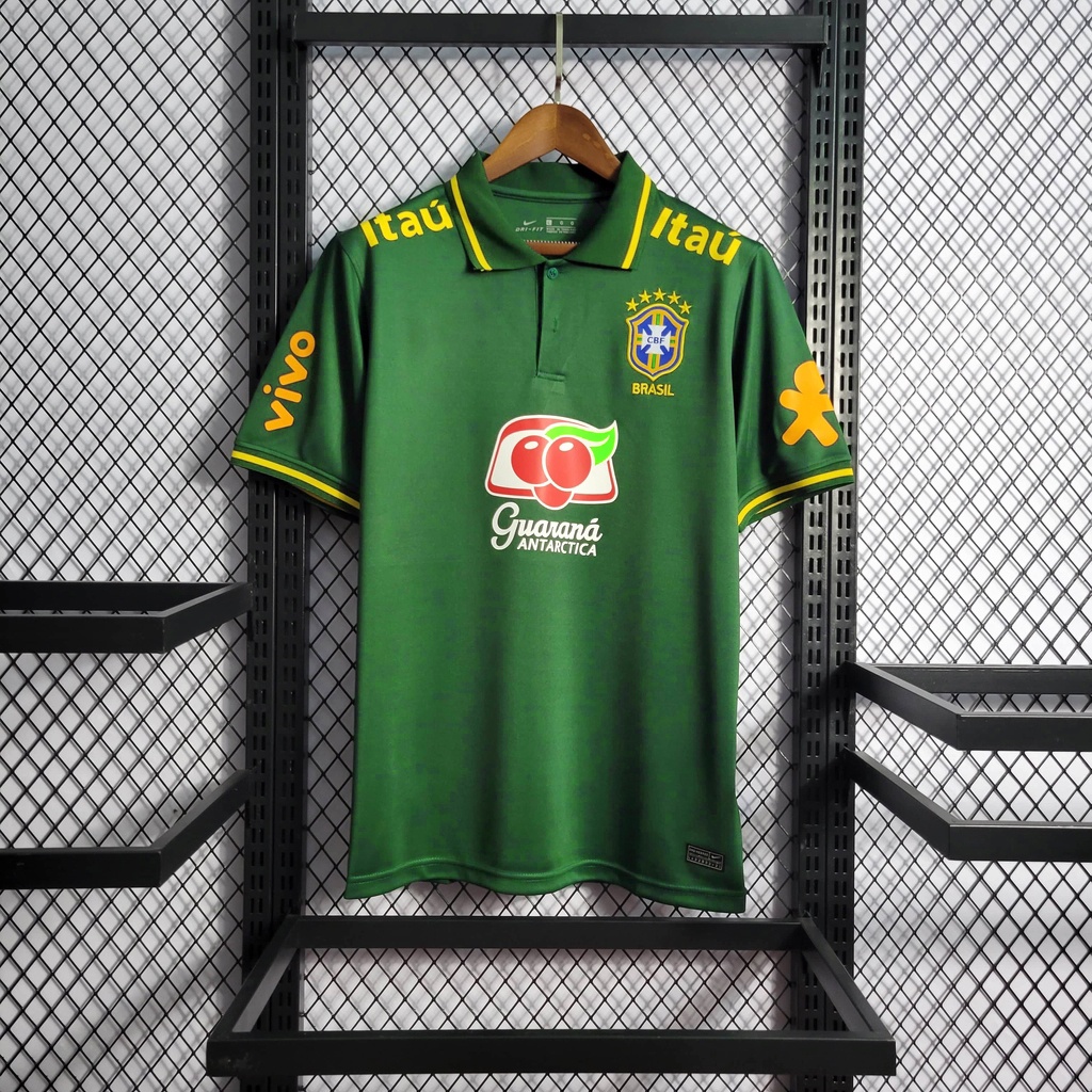 [ENVIO IMEDIATO] Camisa Camiseta da Selecao Brasileira BRASIL Verde POLO GUARANA