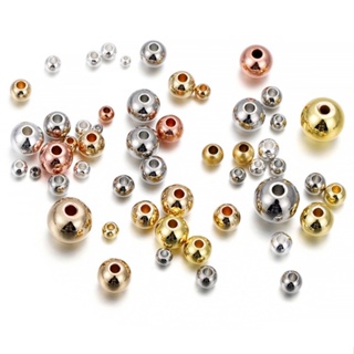 St.kunkka 2-8 mm 10-100pcs/Embalagem De Contas De Ouro 18k , Metálicas De Alta Qualidade Não Desbotam . em Oferta na Shopee