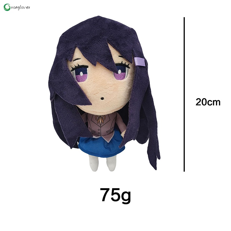 Plush Toy Doki Literatura Clube Recheado Boneca Macia Almofada Decorações Confortável Brinquedo De Pelúcia Mulher Personagem De Desenho Animado