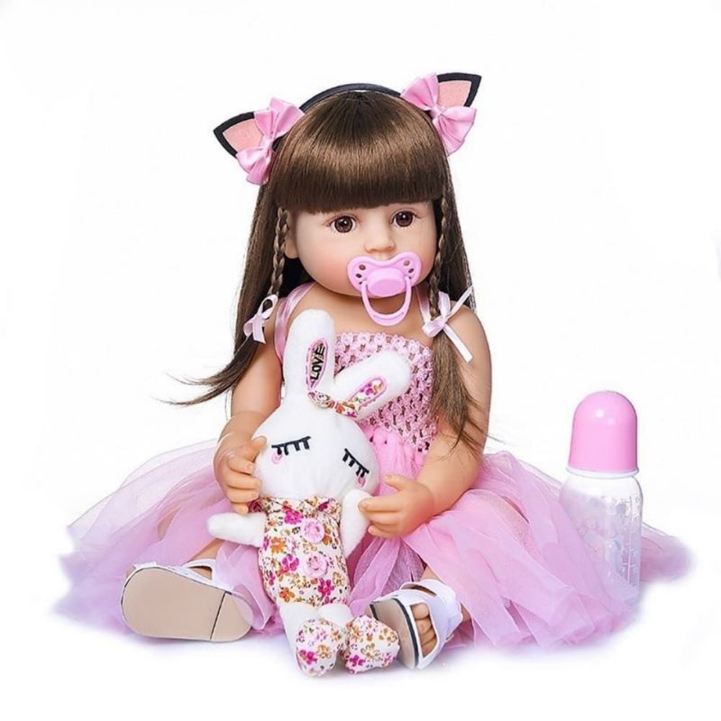 Bebê Reborn Original Realista 55cm em silicone