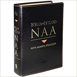 Bíblia de Estudo NAA | Letra Normal | Capa Luxo Preta em Oferta na Shopee