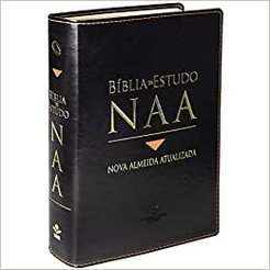 Bíblia de Estudo NAA | Letra Normal | Capa Luxo Preta