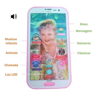 Celular Interativo Touch Infantil Brinquedo Smartphone Bebê com musica