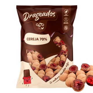 Drageado Cereja c/ Chocolate Belga 70% 1Kg Dragee P&P