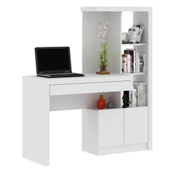 Escrivaninha Estante com 2 Portas e Gaveta Multimóveis CR25040 Branca