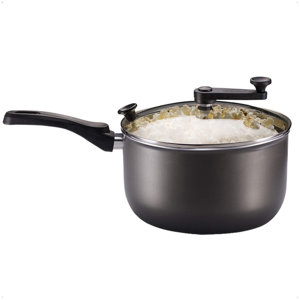 Pipoqueira Antiaderente Grafite Versátil Com Tampa Transparente N22 3,6L TVT MTA - 8874 em Oferta na Shopee