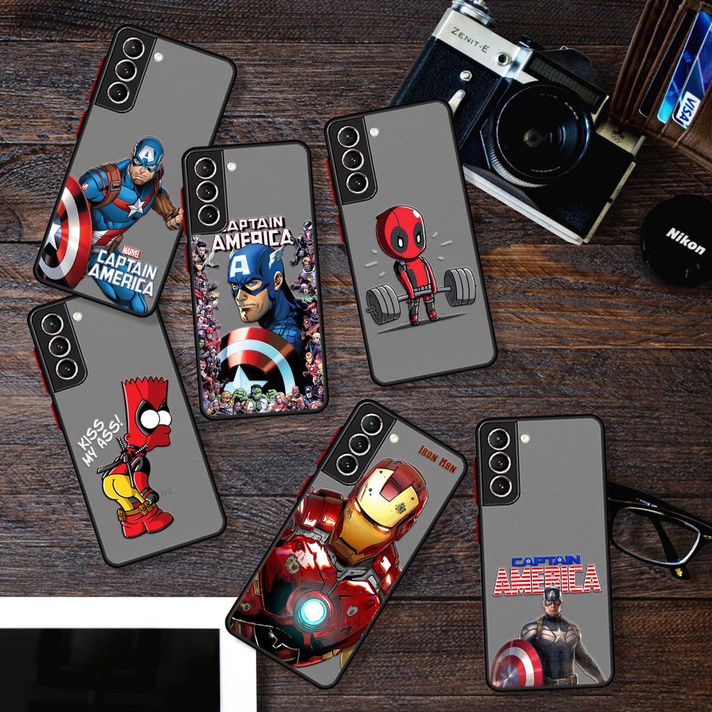Deadpool Cosplay Simpson Capa De Sensação De Pele Para Samsung Galaxy S22 S21 S20 FE S 22 Ultra 5G S9 S10 Plus Fosca