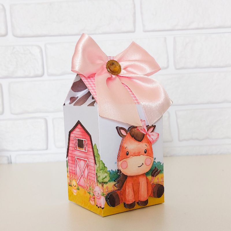 20 Personalizados fazendinha menina, lembrancinha fazendinha. Sacolinha surpresa.