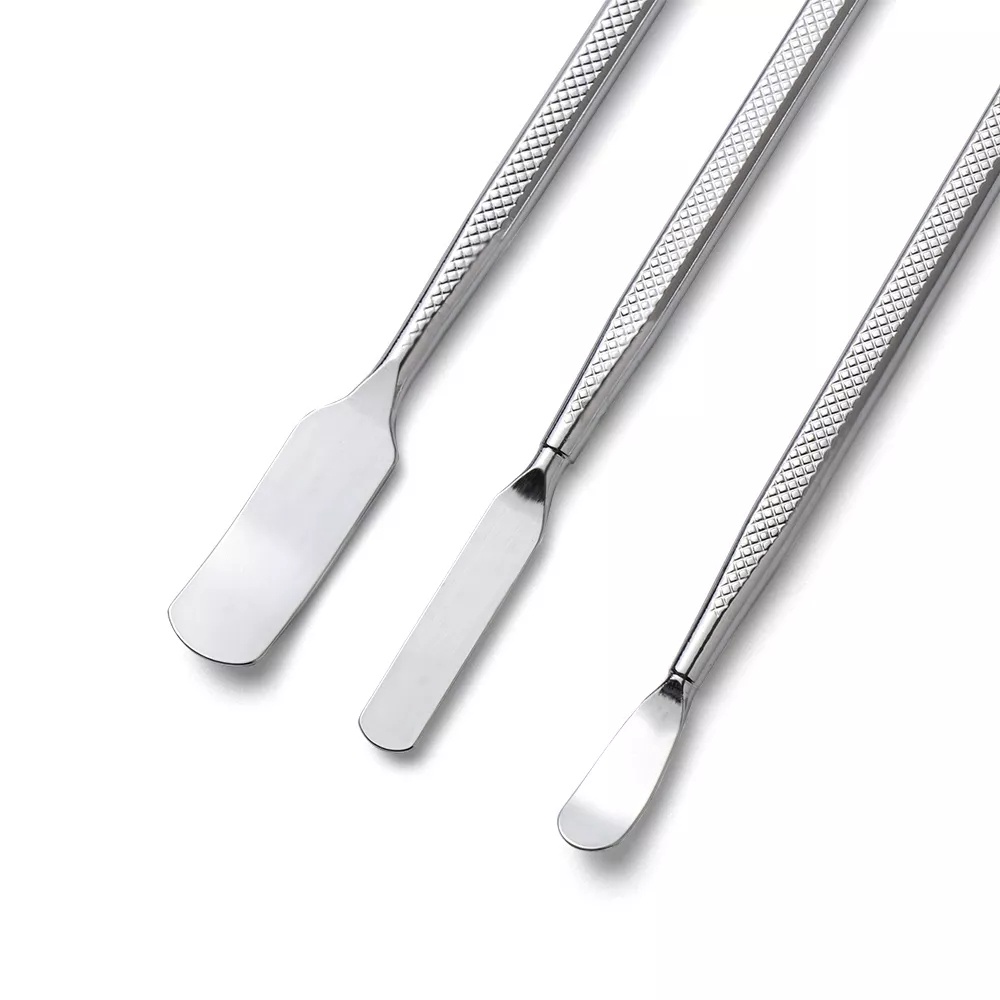 Kit com 3 Espatulas Aço Inox para Manutenção Celular  Tablet Notebook Manicure Podóloga Artesanato Pintura