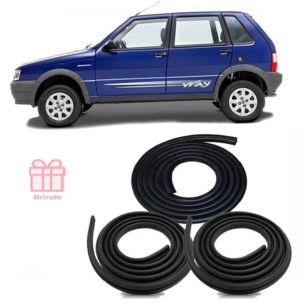 Kit Borracha 2 Portas e Porta-Mala Fiat Uno Antigo Quadrado Todos em Oferta na Shopee