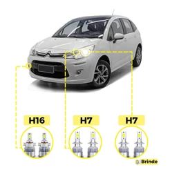 Kit Ultra LED Citroën C3 2013/2106 20000 Lúmens 6500K