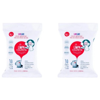KIT 2 Limpa Chupeta lenços umedecidos higienizadores Likluc em Oferta na Shopee