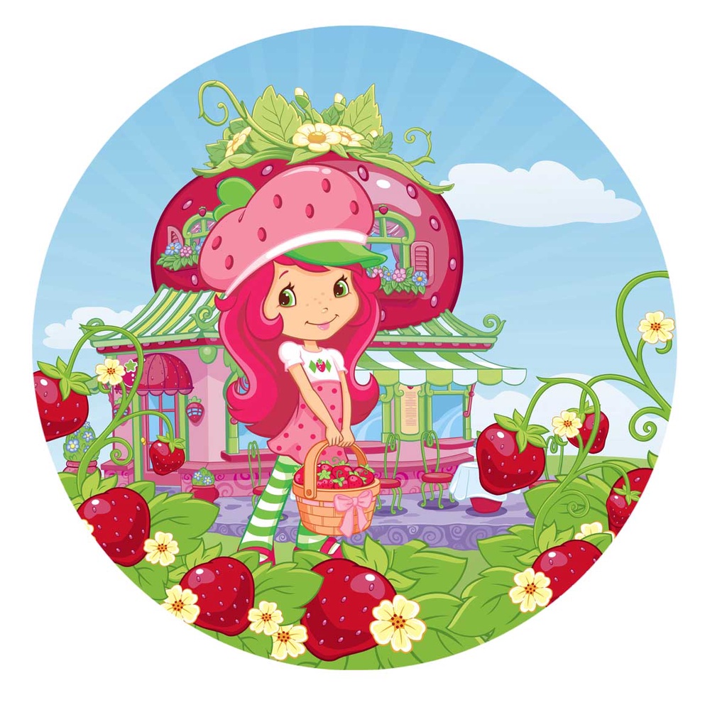 PAINEL REDONDO TECIDO SUBLIMADO MORANGUINHO 1,50 em Oferta na Shopee