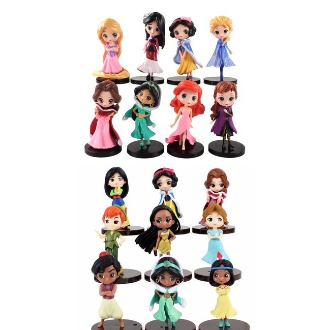 Figuras bonecos  disney Aladin Branca de neve Peter Pan Mulan Jasmine Pocahontas Tigrinha Ana
