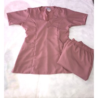 Conjunto Pijama Hospitalar Cirúrgico Scrub Oxfordine Recorte Acinturado Feminino com Elástico