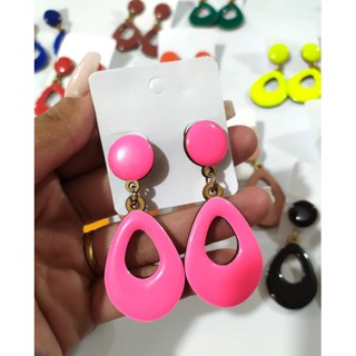 Brinco Gota Colorido Verão MDF Feminino