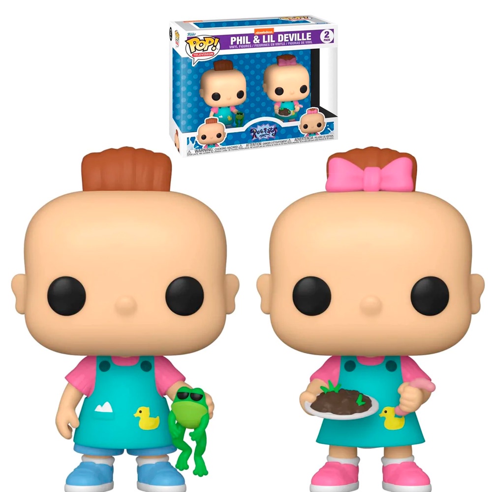 FUNKO POP RUGRATS - PHIL AND LIL DEVILLE (2 PACK) NOVO ORIGINAL