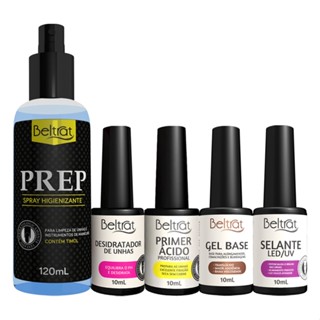 Kit Blindagem Beltrat - Preparadores + Prep 120ml + Gel Capa Base + Selante Led Uv
