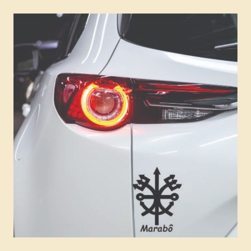 Adesivo decorativo Exu Marabô Capa Preta Tiriri orixás umbanda