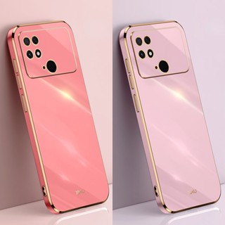 Capa Quadrada De Luxo TPU Macia De Celular Para Xiaomi Poco C40 Anti-Impacto Silicone