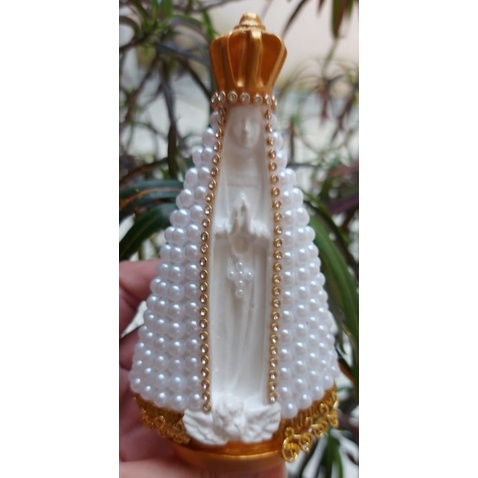 Imagem Nossa Senhora Aparecida 14cm perolada