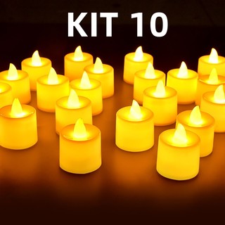10 Velas De Led Decorativa Para Ornamentação De Festas e Qualquer Tipo De Eventos e Decor…