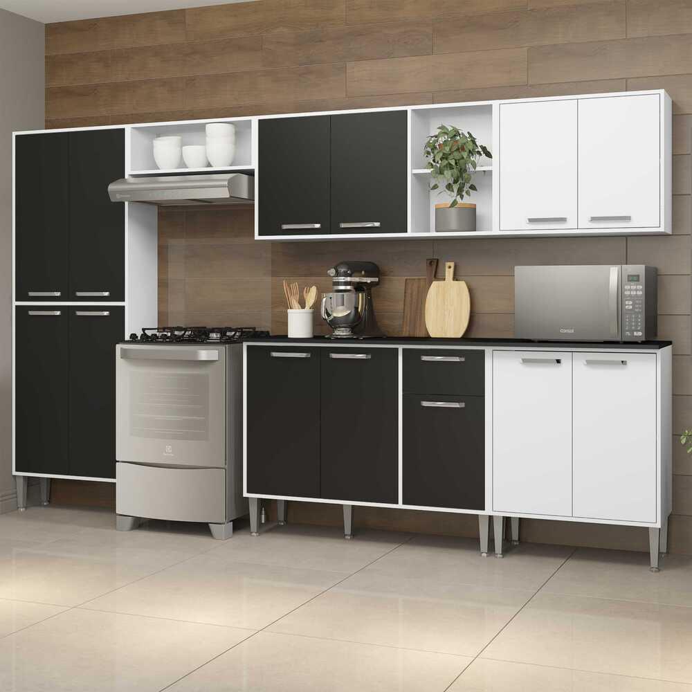 Cozinha Completa c/ Armário e Balcão Xangai Jazz Multimóveis - Home & Living