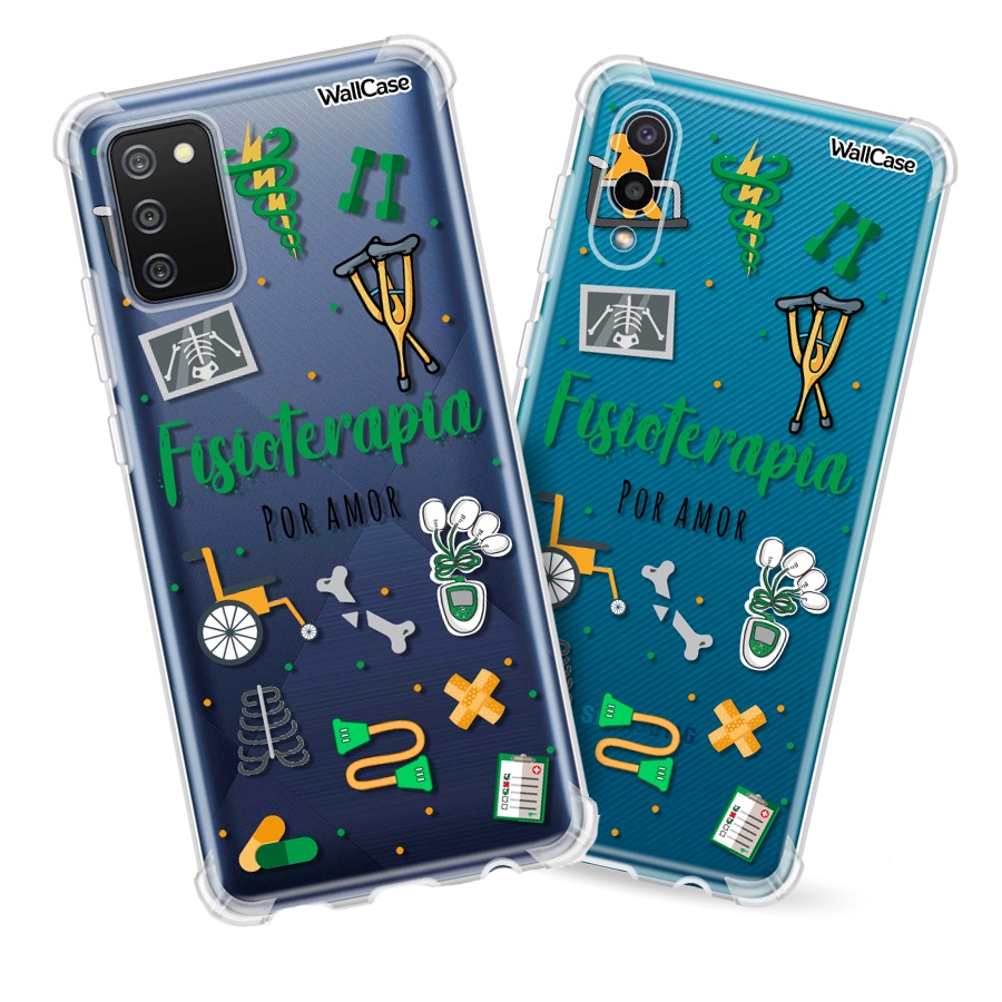Capinha de Celular Cp08 Profissão Fisioterapia Para Galaxy A03 A04 A14 A31 A32 A33 A34 A53 A54 A72 A73 S23 S24 Fe Plus