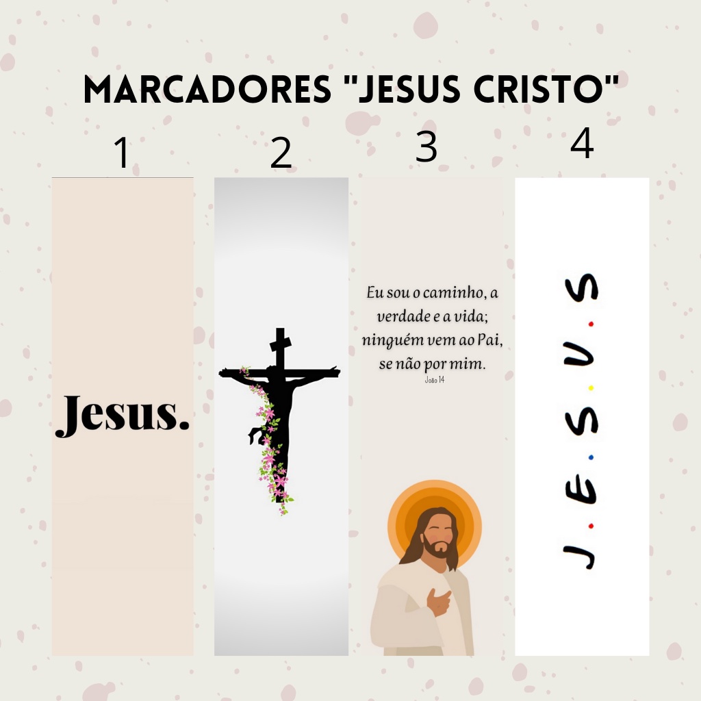 Marcador de página Jesus plastificado com ou sem tassel