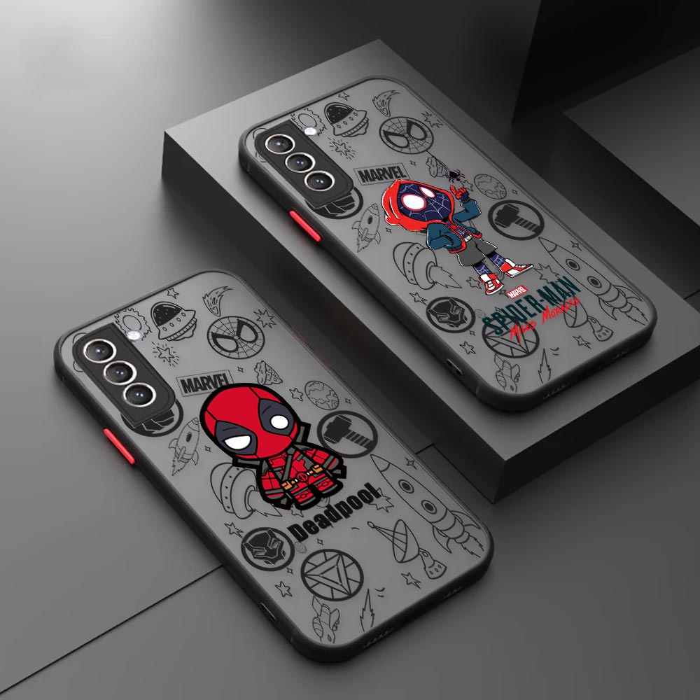 Vingadores Marvel Deadpool Homem-Aranha Sentir A Pele Capa Para Samsung S22 Ultra Galaxy S21 S20 FE S9 S8 Plus Fosca