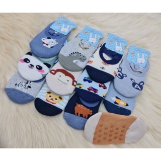 kit 12 pares Meia Sapatilha Antiderrapante Infantil e Bebê em Algodão menina e menino estampas variadas em Oferta na Shopee