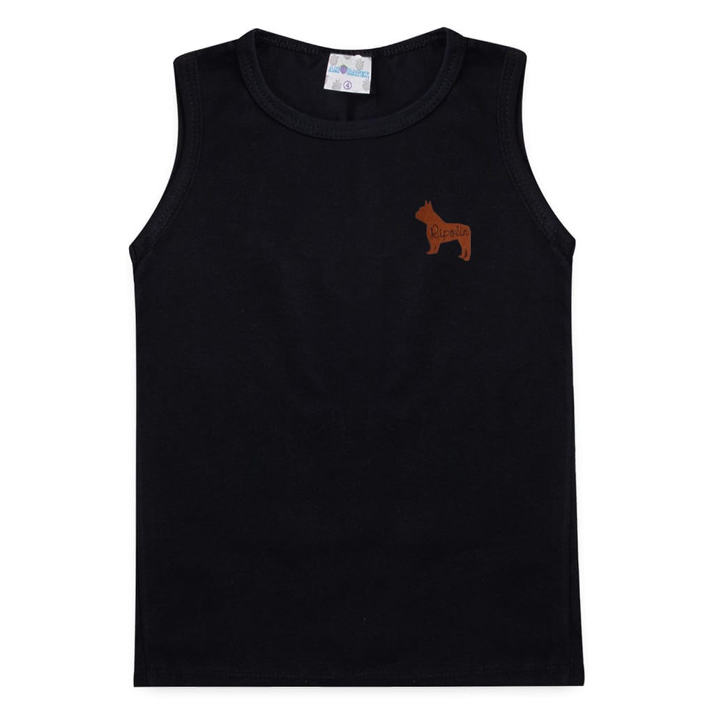 Regata Bebê Infantil Juvenil Masculina Com Aplique Logotipo Verão Blusa Machão Menino Tamanhos 1 2 3 4 6 8 10 12 14 16