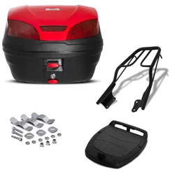 Bau Moto 30 Litros Pro Tork + Bagageiro Pop 110i