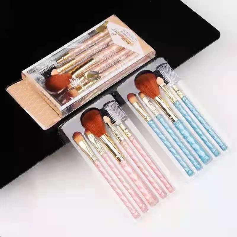 Kit 5 Pínceis De Maquiagem Beauty Brush Para Sombra / Cílios / Sobrancelha Maquiagem Beauty Brush Set Cabos Rigidos E Cerdas Macias  - Atacado E Varejo