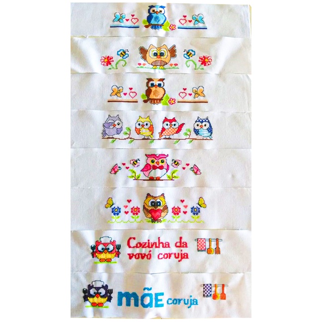 Barrinha Bordada Ponto Cruz P/ Pano de Prato - 50 unidades em Oferta na Shopee