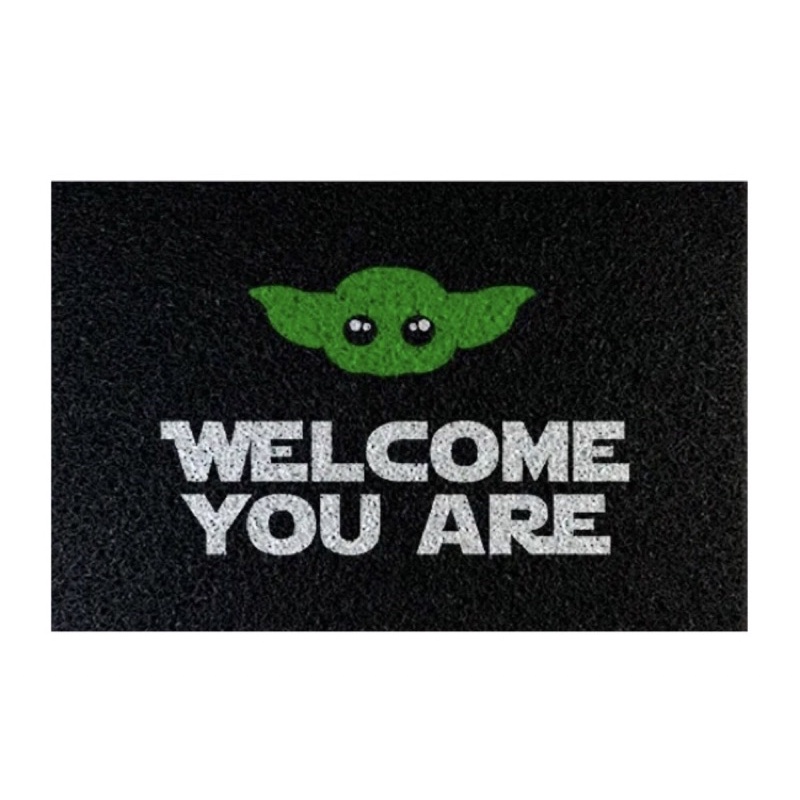 Capacho Tapete Divertido da série e filme do Star Wars Yoda  Welcome You are.