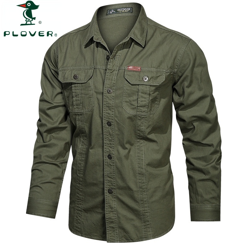 PLOVER Camisas sociais masculinas manga longa exército camisetas masculinas táticas SWAT soldados combate camisas militares camisetas masculinas slim fit táticas respiráveis