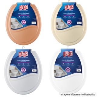 Assento Sanitário Almofadado Encaixe Universal Herc em Oferta na Shopee