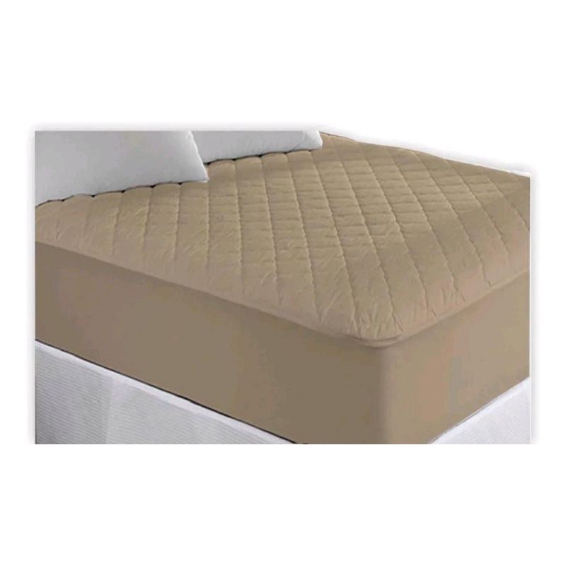 Protetor de Colchão Impermeável Solteiro Avelã Capa Protetora Matelado com elástico Avelã