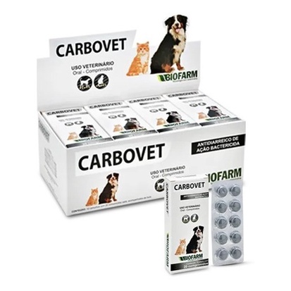 Carbovet C/ 20 Comp -biofarm Cães Gatos