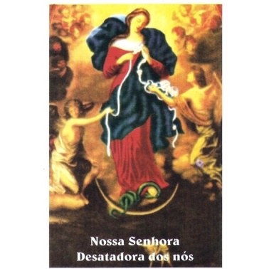 Cento de Santinho N S Desatadora Nós Oração De Promessa 1