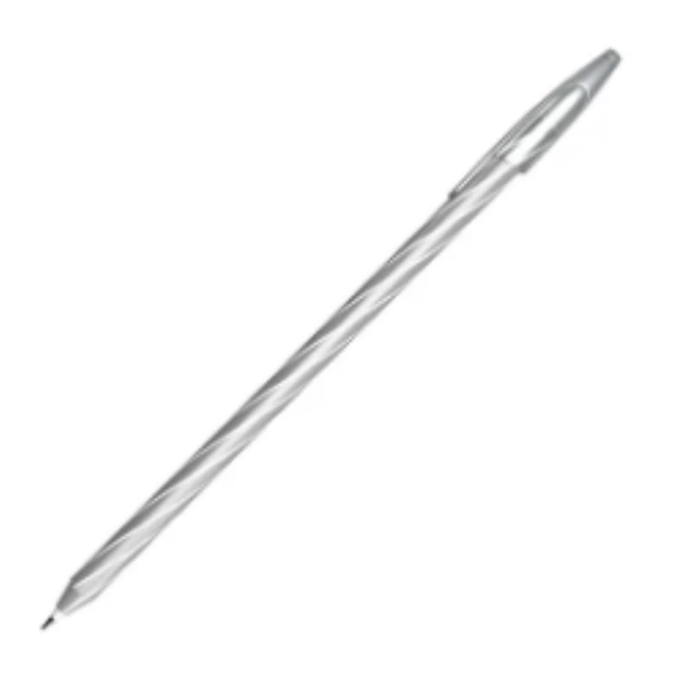 Caneta Esf Spiro 0.7 Prata Com Tinta Azul Cis
