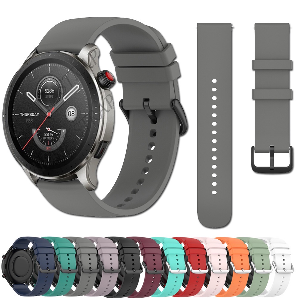 Para Huami Amazfit GTR 4 3 3pro 2 2e Pulseira De Silicone GTS 2e 2 mini Bip U Pro