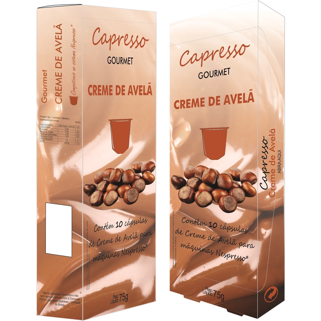 Creme de Avelã Nespresso Cápsula Capresso 10 Unidades em Oferta na Shopee