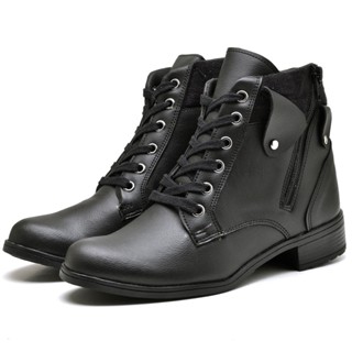 Bota Coturno Dubuy Feminina C/Ziper Lateral Marrom 603FG