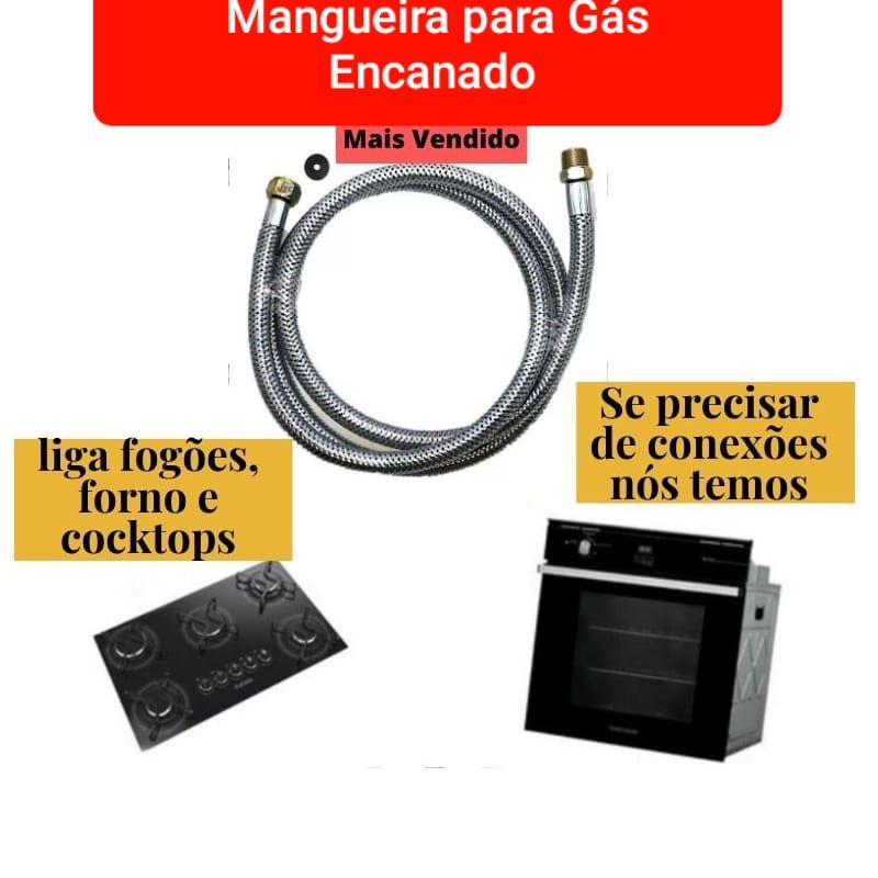 Mangueira Gás Encanado flexível de 1 metro até 4 metros.
