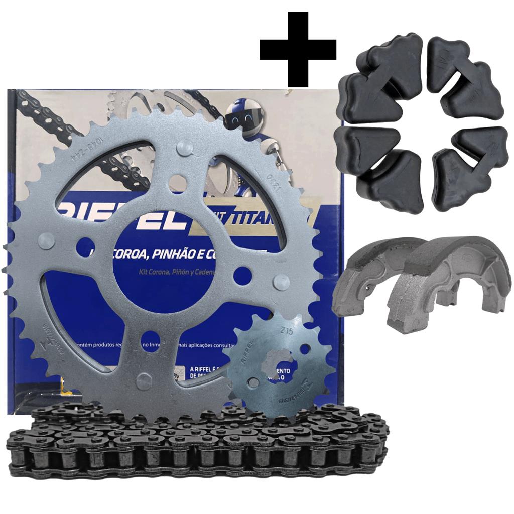 Kit Coroa Pinhao e Corrente Riffel Cg 160 + Bucha da Coroa + Lona em Oferta na Shopee