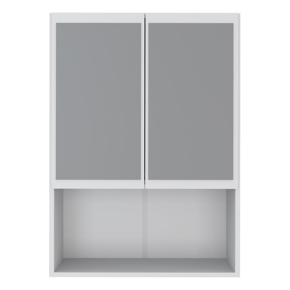 Armário de Banheiro com espelho e 2 portas Multimóveis Branco em Oferta na Shopee
