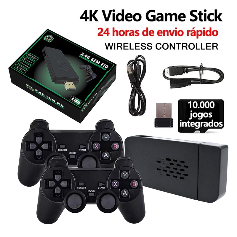 Video Game Retro 4K Classic Home Game Console with 10000 Gaming 2.4G Wireless Controller 64G